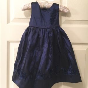 Baby girl's navy party dress, 12 mos.