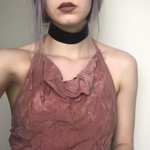 Handmade thick velvet choker necklace