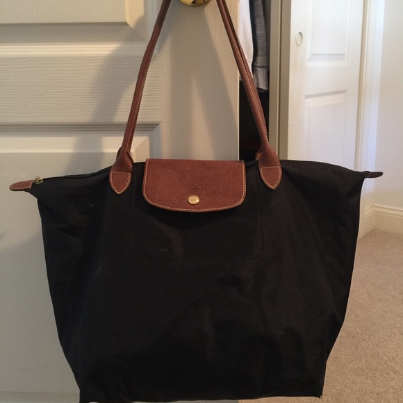 Authentic Black Longchamp Tote