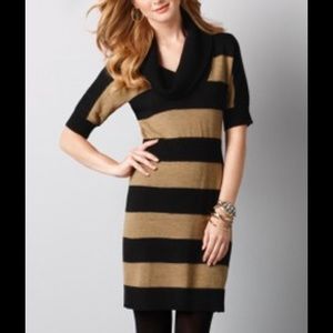 NWT Loft cowl neck striped sweater dress
