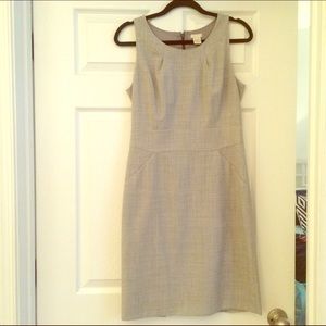 Classic light gray sleeveless J Crew dress, size 6