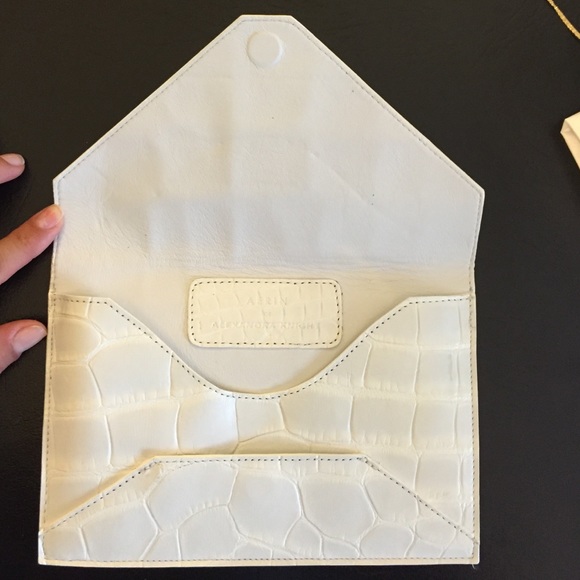 Alexandra Knight Aerin Alligator Clutch in white - Picture 2 of 4