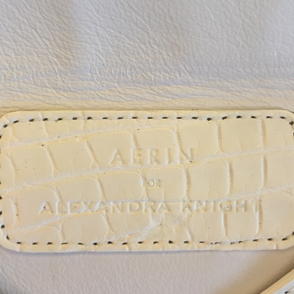 Alexandra Knight Aerin Alligator Clutch in white - Picture 3 of 4