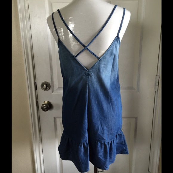 Boho Denim Mini Dress - Picture 2 of 4