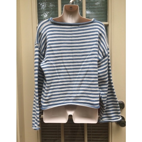 🚫 SOLD 🚫Vintage oversized cropped stripe sweater - Picture 4 of 4