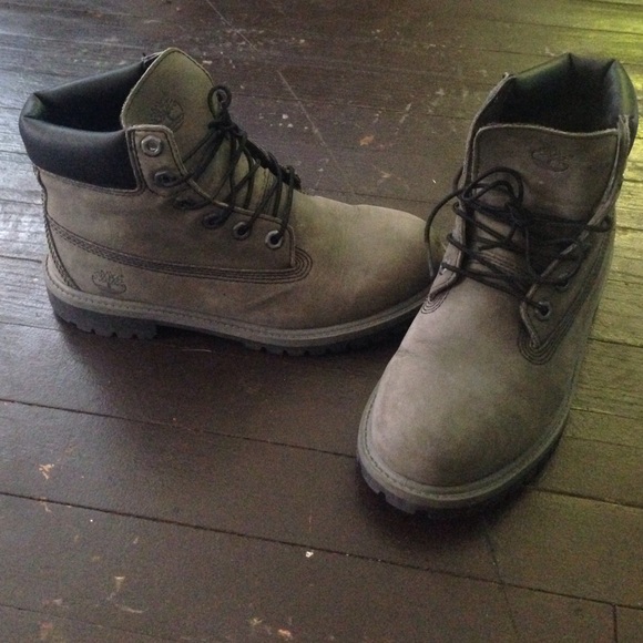 Grey Black Timberlands