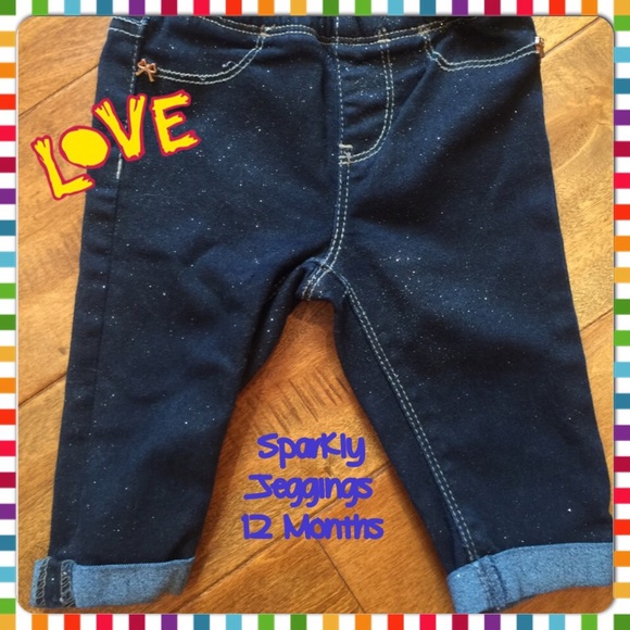 Baby Girl 12 Month "Sparkly Jeggings"