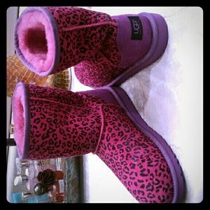 Pink leopard and puple ugg boots!