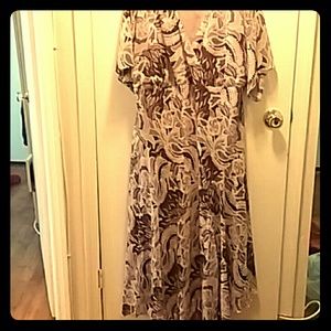 Multicolor dress plus size. Short sleeve