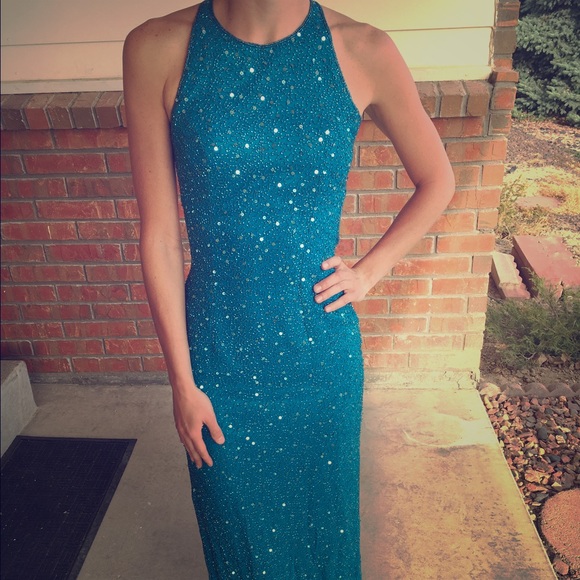 Scala Prom Dress Aqua Blue  S/XS 70% off