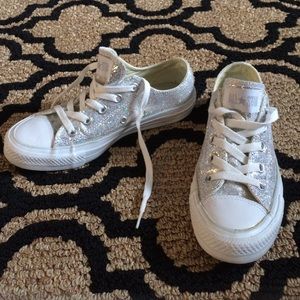 Silver Glittered Converse Chuck Taylor All Star