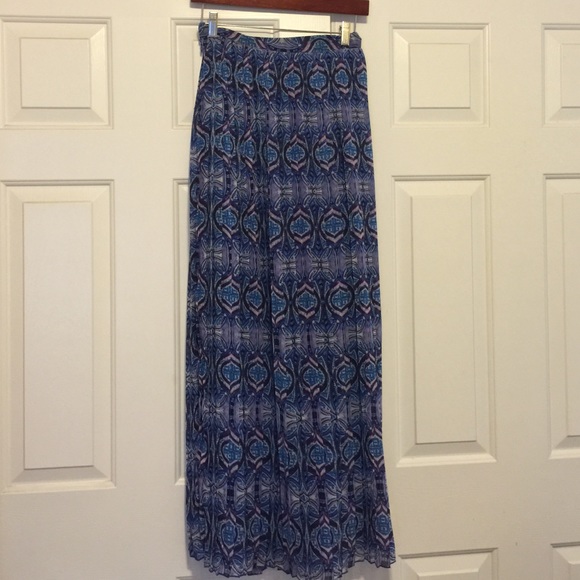 Sabine purple printed maxi skirt - Picture 2 of 4