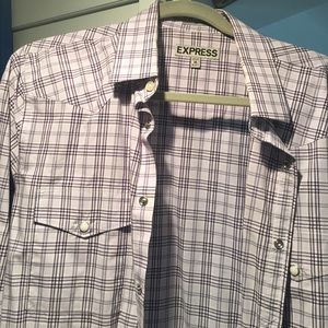 Mens express button down