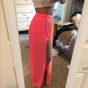 High waisted maxi skirt