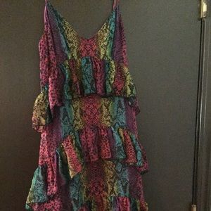 Multi colored high lo dress