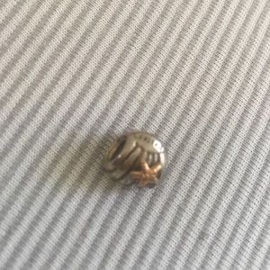 Pandora shell charm item with 14k gold