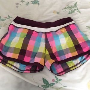 Multi-colored Plaid Lululemon Shorts