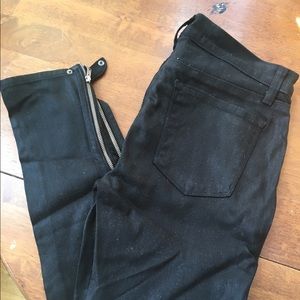 J Brand Carey Zip Moto Capri Jeans