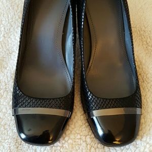 Calvin Klein chunky black heels
