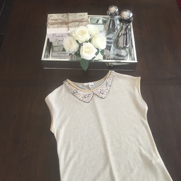 Light Gold Top with Collar