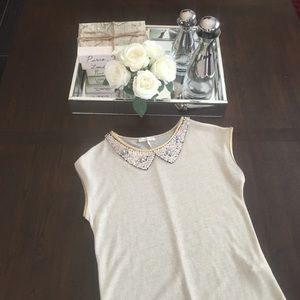 Light Gold Top with Collar