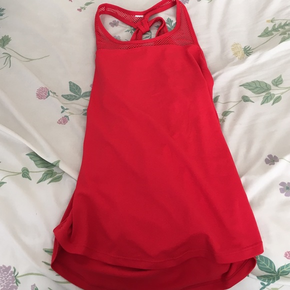 Red Fabletics Work-Out Top