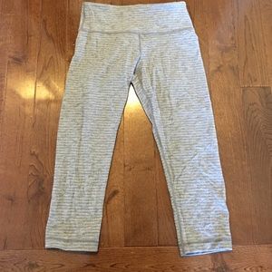 Light gray striped Lululemon crops