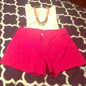 Dark Pink camel shorts