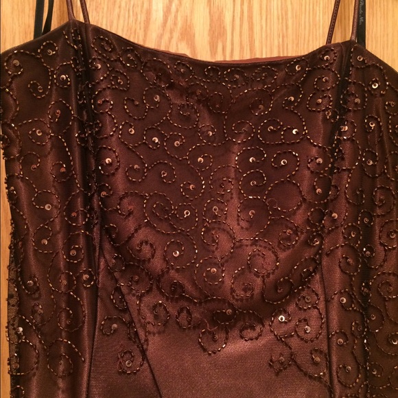 Blondie Nite Chocolate Brown Prom Dress,55% off - Picture 2 of 3