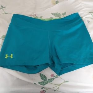Aqua Blue Under Armour Spandex Shorts