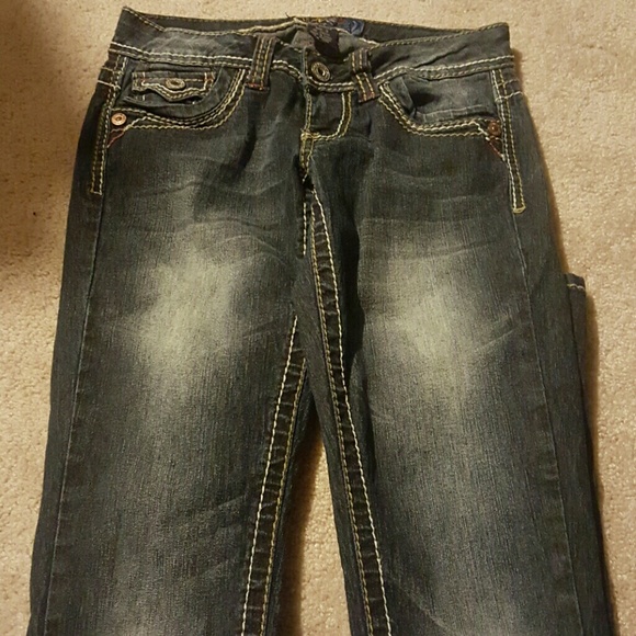 Dark blue jeans