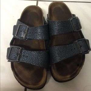 dark gray textured Birkenstock