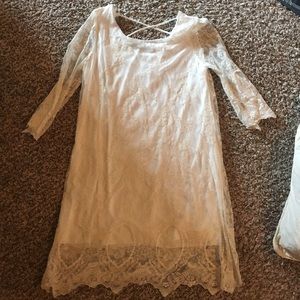 Lace overlay dress