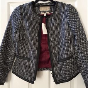 Banana Republic navy tweed jacket