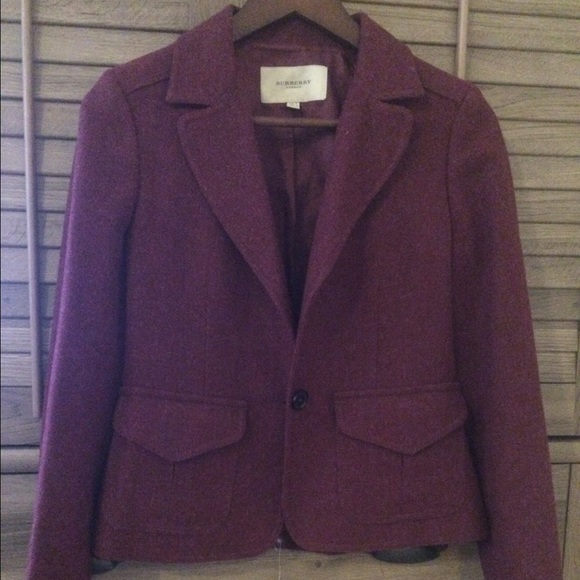 Burgundy Burberry blazer