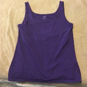 J. Jill purple tank top with shelf bra. Size M