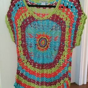 LIKE NEW Colorful Crochet Top Alberto Makali