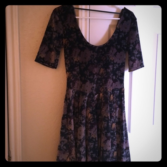Velour floral dress