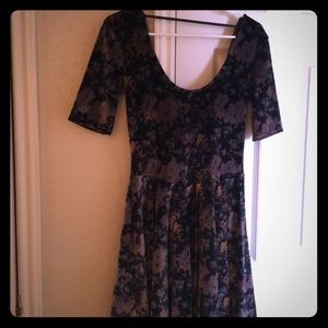 Velour floral dress