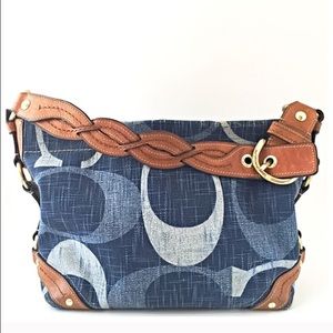 Coach Tonal Med Carly Signature Shoulder Bag