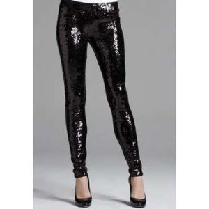 Black sequin leggings