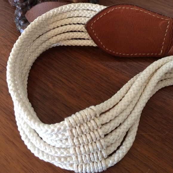 THEORY Leather and Cotton Hook & Loop Belt main image 4