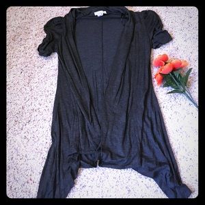 Grey short sleeve cover up