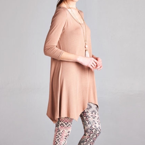 Mocha Side Swing Tunic - Picture 2 of 4
