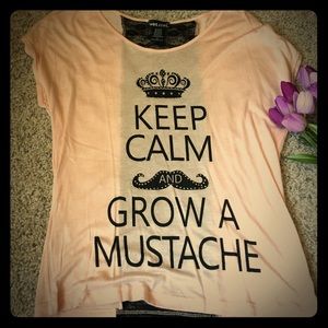 Wet seal "keep calm" lace tee