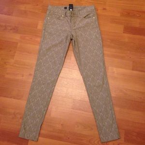 Premium Denim Patterned Ankle Skinny Jeans