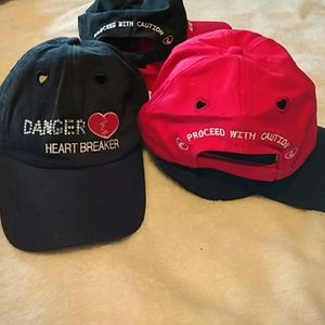 A bundle of FIVE "Danger Heartbreaker" hats