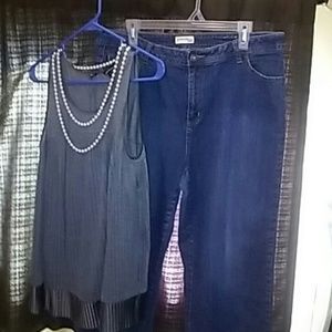 St. John's Bay stretch capri jean pants