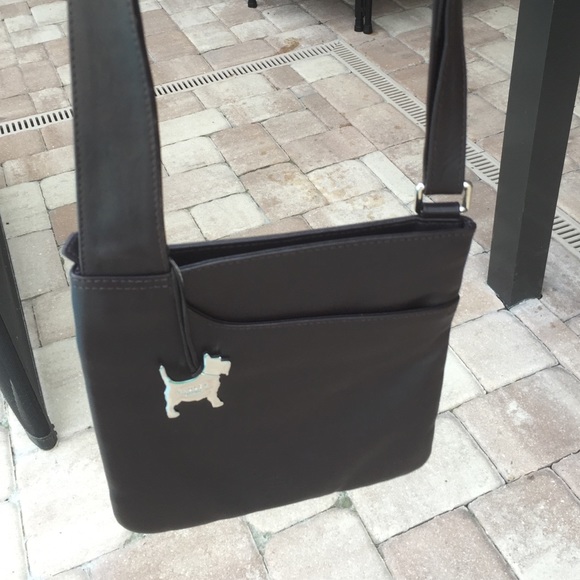 Radley London Dark Brown Leather Cross Body Purse.