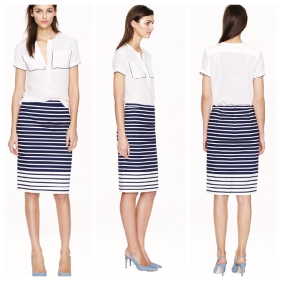 J. Crew No 2 pencil skirt in colorblock stripe - Picture 3 of 4